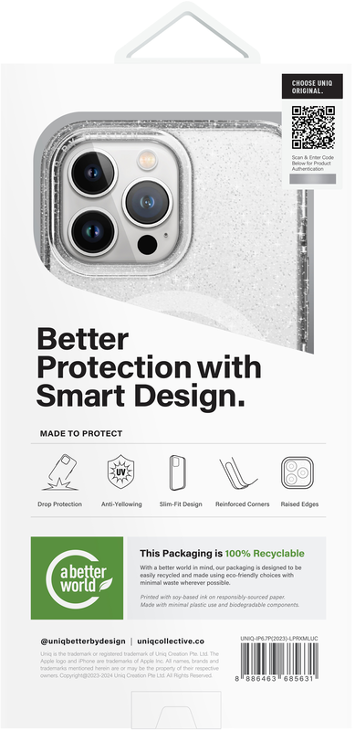Чохол для Iphone 15 Pro Maх UNIQ HYBRID MAGCLICK CHARGING LIFEPRO XTREME - TINSEL LUCENT (UNIQ-IP6.7P(2023)-LPRXMLUC) - фото - №6