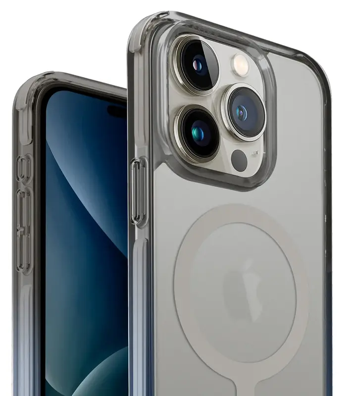Чохол для Iphone 15 Pro UNIQ HYBRID MAGCLICK CHARGING COMBAT DUO (AF) - STONE DUSTY BLUE/GREY (UNIQ-IP6.1P(2023)-CDDBLGRY) - фото - №2