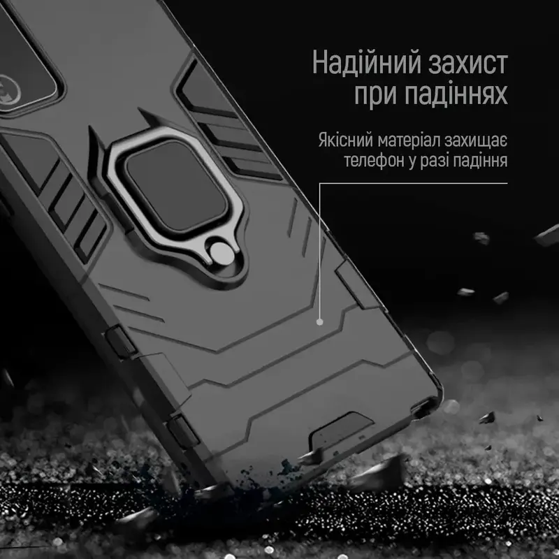 Чехол для Samsung A35 ColorWay AntiShock Magnet Ring Black (CW-CAMRSGA356-BK) - фото - №5