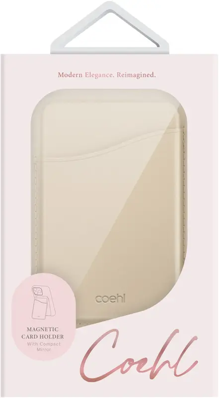 Чохол-гаманець UNIQ COEHL ESME MAGNETIC CARDHOLDER & MIRROR - CREAM (UNIQ-ESMEMCHM-CREAM) - фото - №1