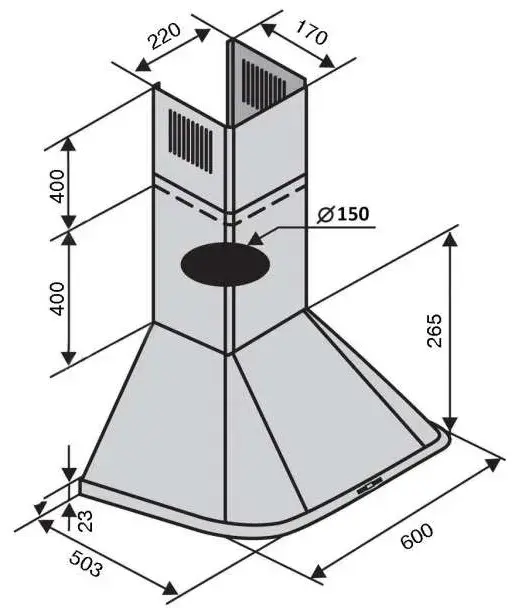 Витяжка VENTOLUX MONACO 60 AN (800) - фото - №6