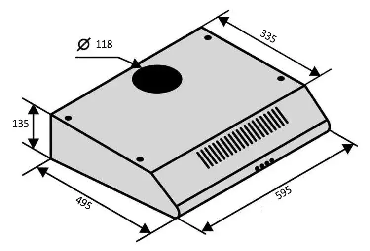 Витяжка VENTOLUX PARMA 60 WH - фото - №5