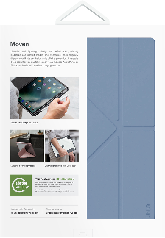 Чохол UNIQ MOVEN NEW IPAD AIR 13 (2024) - STONE BLUE (UNIQ-PDA13(2024)-MOVSBLU) - фото - №4