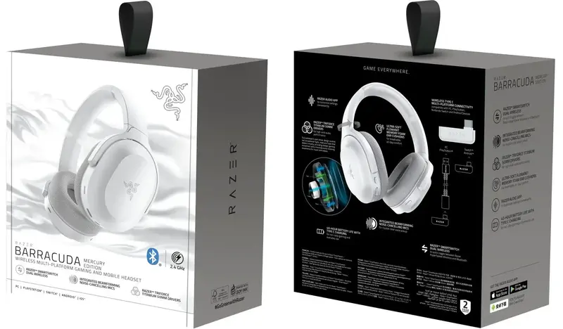 Ігрова гарнітура Razer Barracuda (Mercury) RZ04-03790200-R3M1 - фото - №6