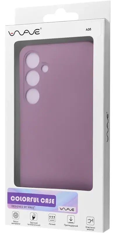 Чехол для Samsung A35 WAVE Colorful Case (TPU) (black currant) - фото - №4