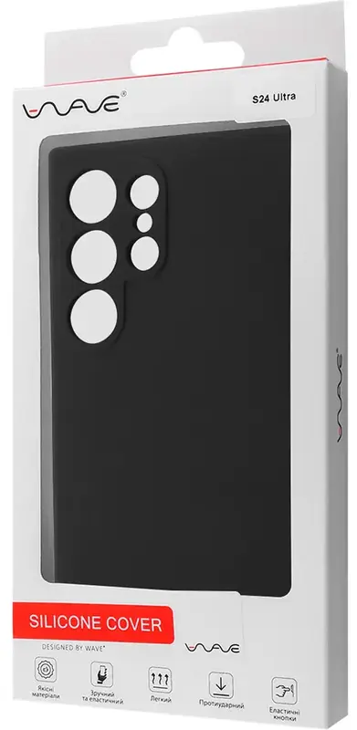 Чохол для Samsung Galaxy S24 Ultra WAVE Full Silicone Cover (black) - фото - №4