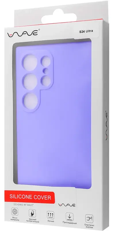 Чохол для Samsung Galaxy S24 Ultra WAVE Full Silicone Cover (light purple) - фото - №4
