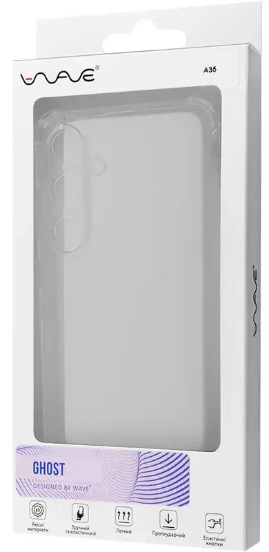 Чехол для Samsung A35 WAVE Ghost (clear) - фото - №4