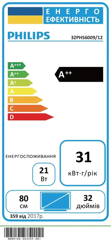 Телевизор Philips 32PHS6009/12 фото