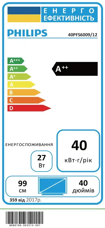 Телевизор Philips 40PFS6009/12 фото