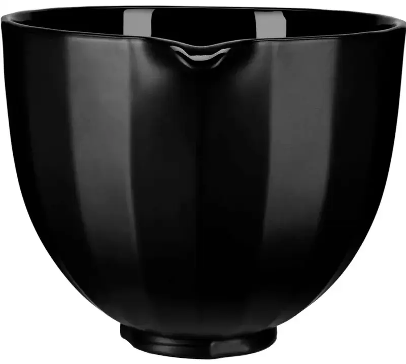 Чаша KitchenAid 4,7 л 5KSM2CB5PBS керамічна, з ручкою, текстурована, колір чорна раковина - фото - №1