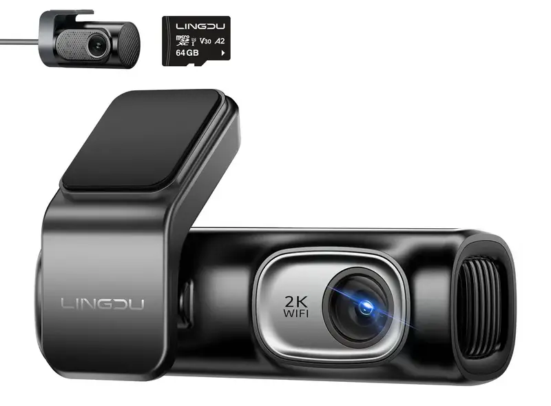 Видеорегистратор LINGDU Dash Cam D200 + Micro SD 64GB фото
