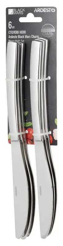 Набір столових ножів Ardesto Black Mars Charm 6 пр., нержавіюча сталь (AR0706CK) - фото - №3