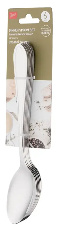 Набір столових ложок Ardesto Gemini Venice 6 пр., нержавіюча сталь (AR1906VS) - фото - №2