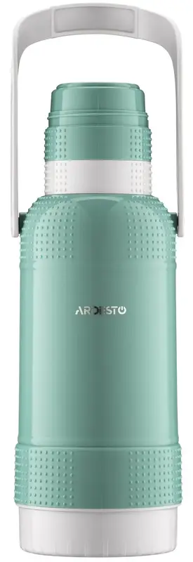 Термос Ardesto Gemini Gourmet 3200 мл, пластик, стеклянная колба, зеленый (AR2632GRG) фото