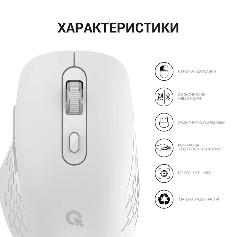 Комп'ютерна миша OfficePro M230W (White) - фото - №12