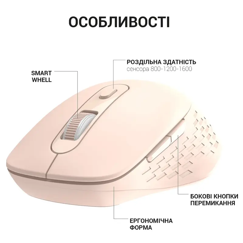 Комп'ютерна миша OfficePro M230P (Pink) - фото - №5