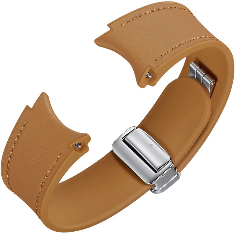 Ремінець Samsung для Galaxy Watch6 D-Buckle Hybrid Eco-Leather Band (M/L) Camel ET-SHR94LDEGEU фото