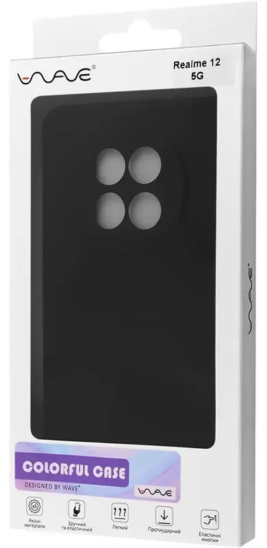 Чехол для Realme 12 5G WAVE Colorful Case (black) - фото - №4