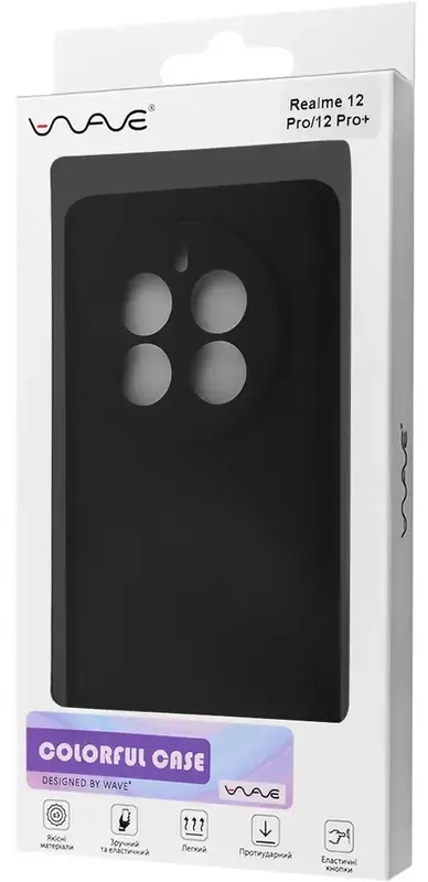 Чохол для Realme 12 Pro/12 Pro+ WAVE Colorful Case (black) - фото - №4