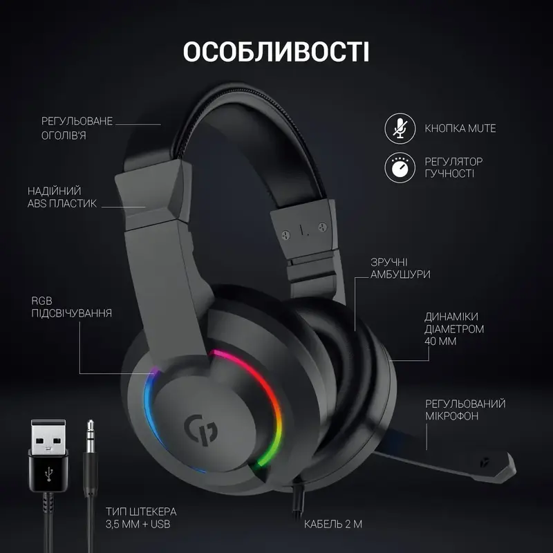 Гарнитура игровая GamePro HS299 (Black) фото