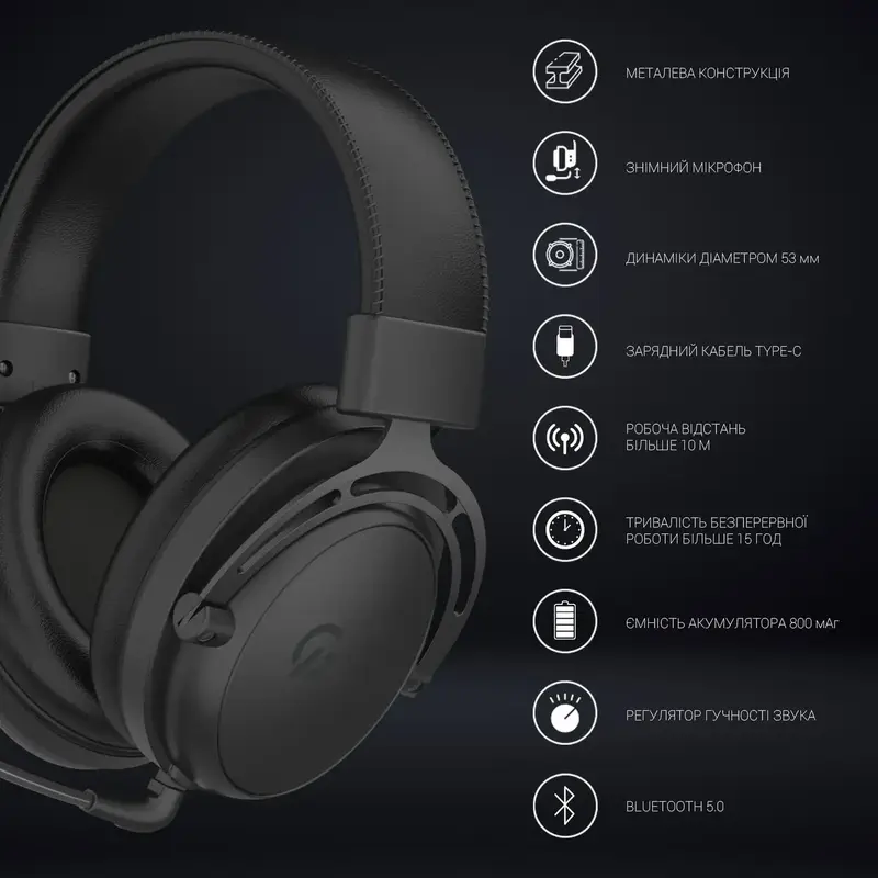 Гарнитура игровая GamePro HS1260BT (Black) фото