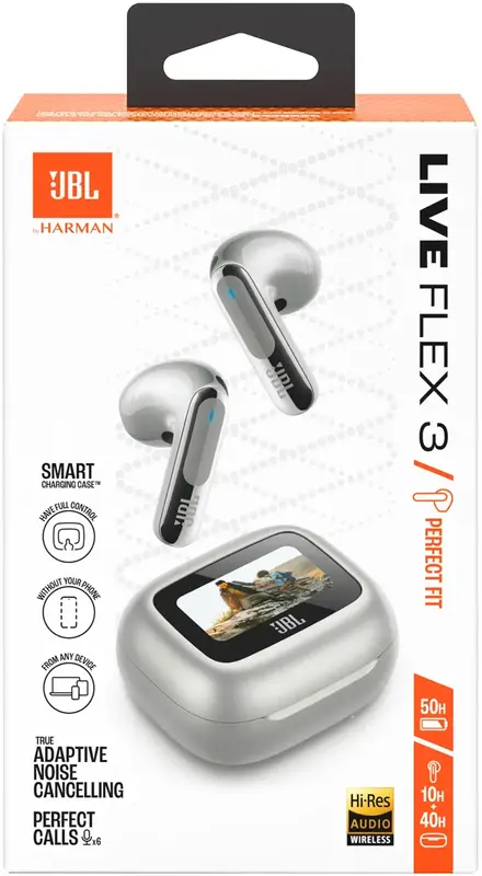 Наушники JBL Live Flex 3 (Silver) JBLLIVEFLEX3SIL фото