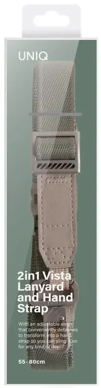 Ремінець для смартфона UNIQ VISTA 2-IN-1 LANYARD AND HAND STRAP - LAUREL GREEN (LAUREL GREEN) UNIQ-VISTA2IN1-LAUGREEN фото