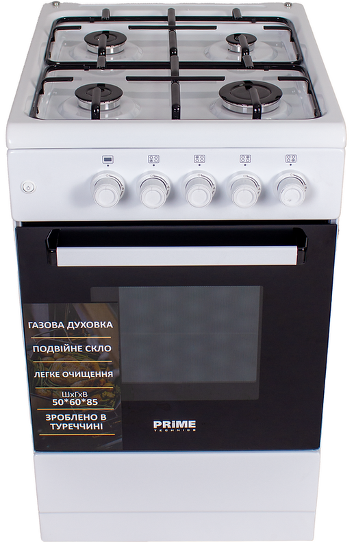 Плита газова Prime Technics PSG 54001 W - фото - №0