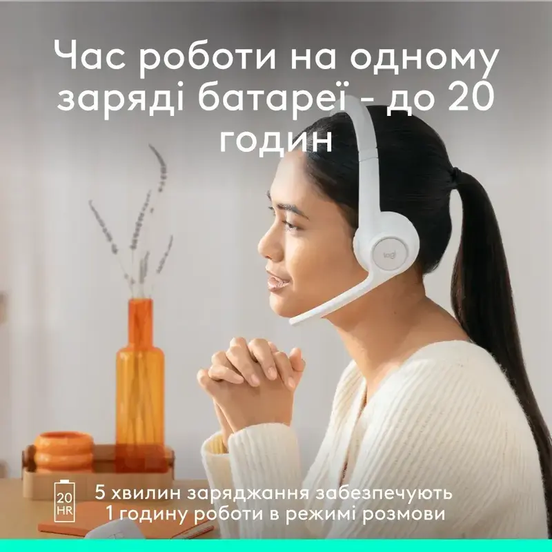 Гарнитура Logitech Zone 300 White фото