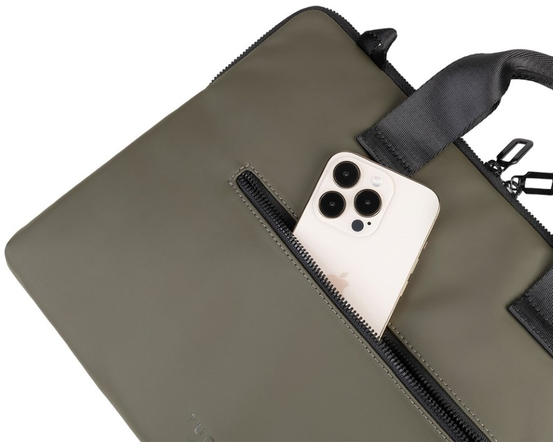 Сумка-чохол для ноутбука Tucano Gommo Super Slim 13"/14" Green (BSGOM1314-VM) - фото - №4