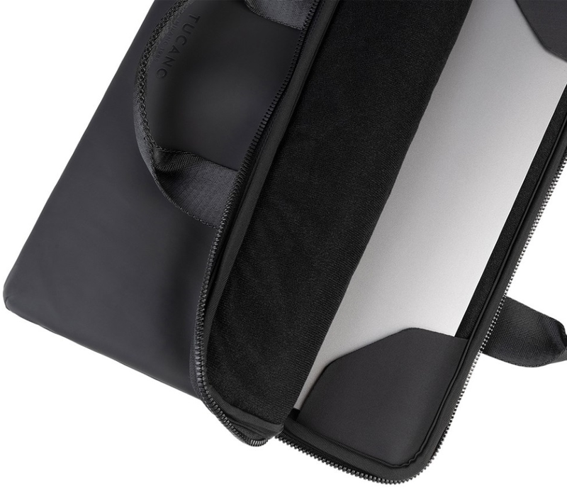 Сумка-чохол для ноутбука Tucano Gommo Super Slim 13"/14" Black (BSGOM1314-BK) - фото - №5