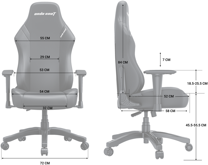 Игровое кресло Anda Seat Luna Size L (Black/Red) AD18-44-BR-PV фото