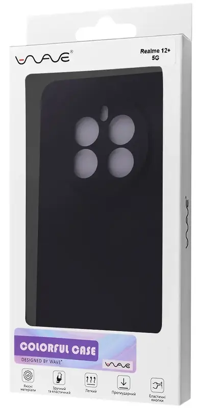 Чохол для Realme 12 4G/12+ 5G WAVE Colorful Case black - фото - №4