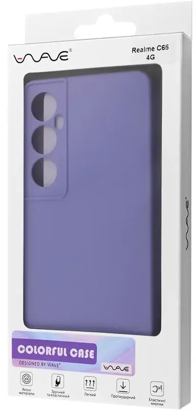 Чехол для Realme C65 4G WAVE Colorful Case TPU (light purple) - фото - №4