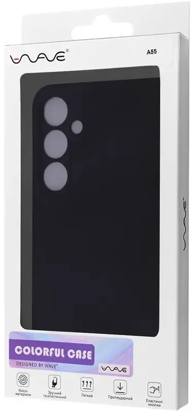 Чохол для Samsung A55 WAVE Colorful Case TPU (black) - фото - №4