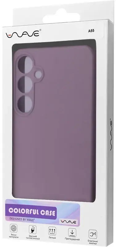 Чехол для Samsung A55 WAVE Colorful Case TPU (black currant) - фото - №4