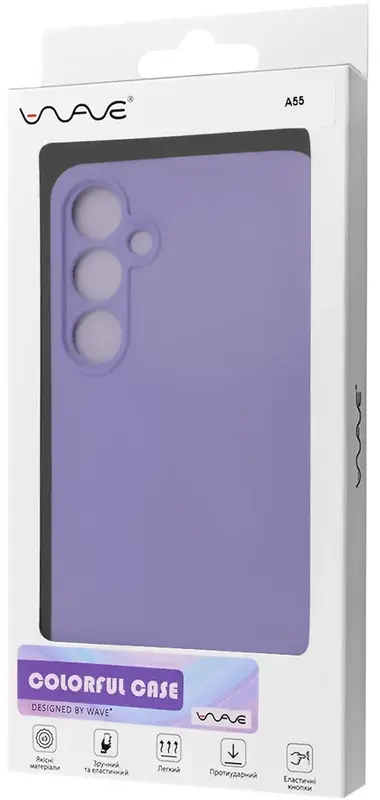 Чохол для Samsung A55 WAVE Colorful Case TPU (light purple) - фото - №4