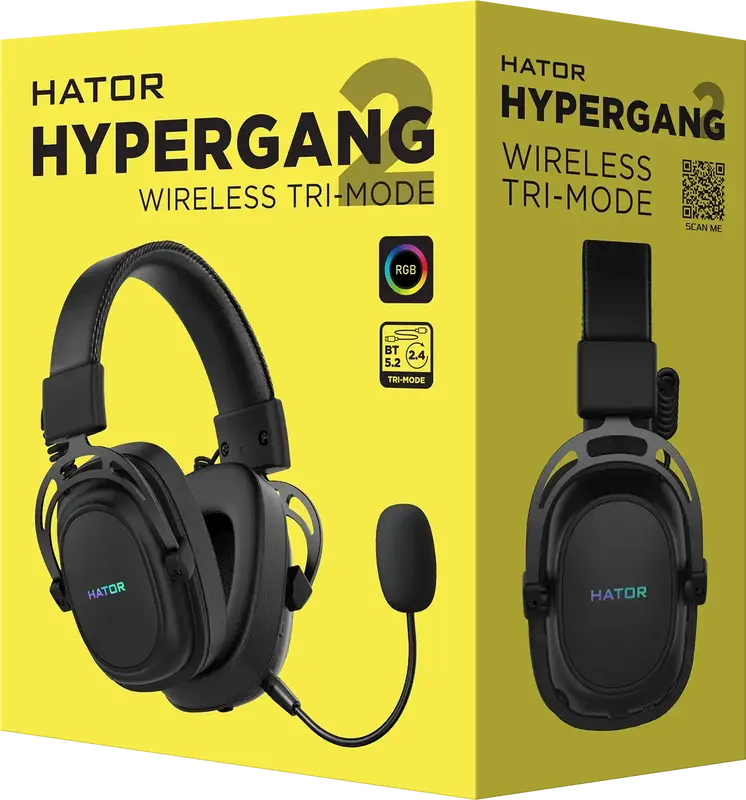 Гарнитура игровая HATOR Hypergang 2 Tri-Mode (HTA-950) Black фото