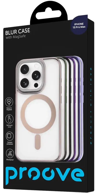 Чeхол для iPhone 15 Pro Max Proove Blur Case with Magnetic Ring (midnight blue) - фото - №3