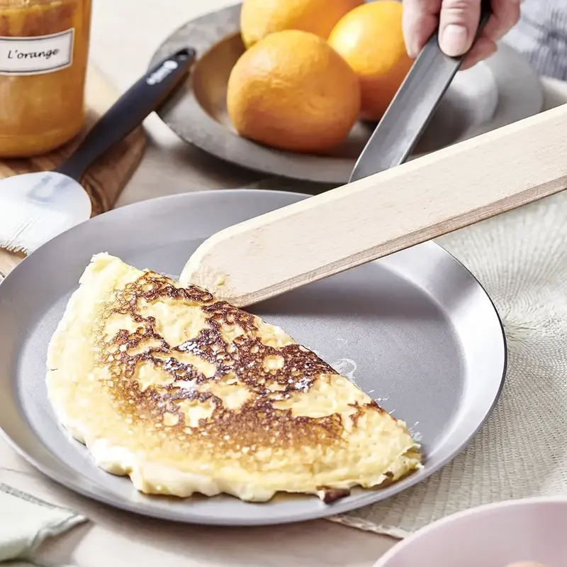 Сковорода для млинців + лопатка + пензлик De Buyer Mineral B Element 26 см (5615.01) - фото - №4