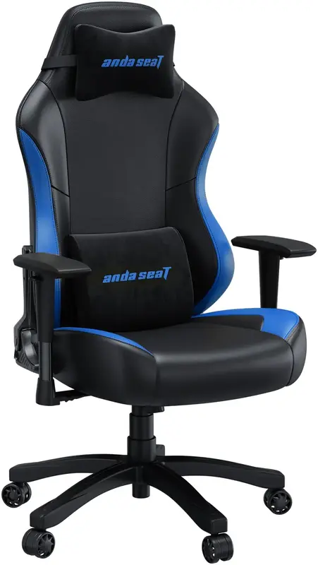 Ігрове крісло Anda Seat Luna Size L Black/Blue PVC (AD18-48-BS-PV) фото