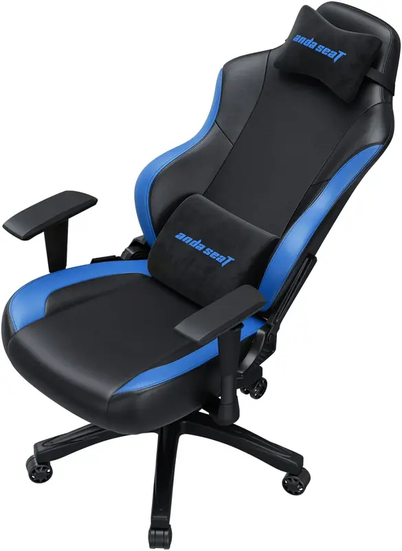 Ігрове крісло Anda Seat Luna Size L Black/Blue PVC (AD18-48-BS-PV) фото
