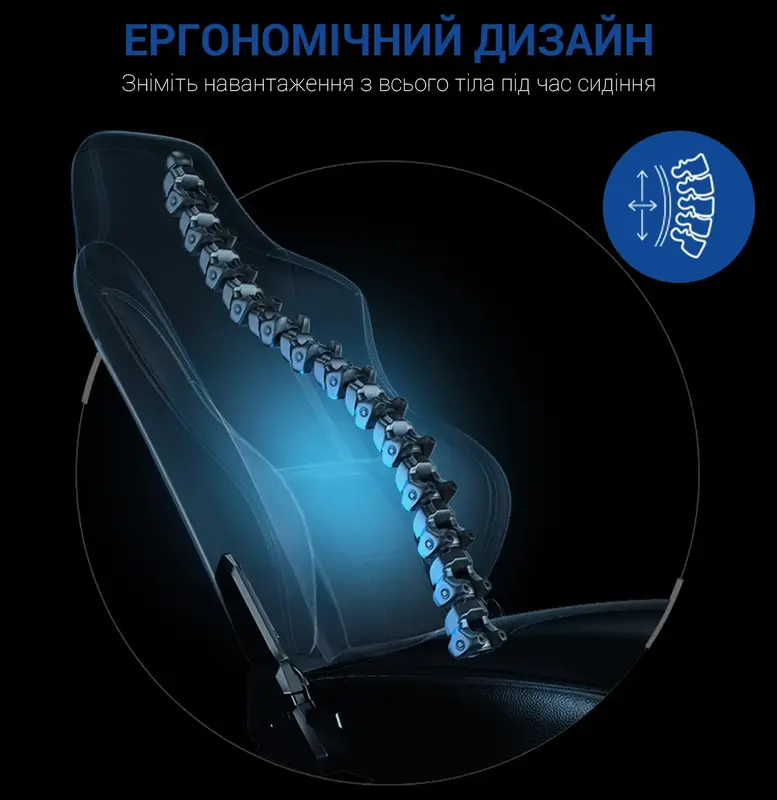 Ігрове крісло Anda Seat Luna Size L Black/Blue PVC (AD18-48-BS-PV) фото