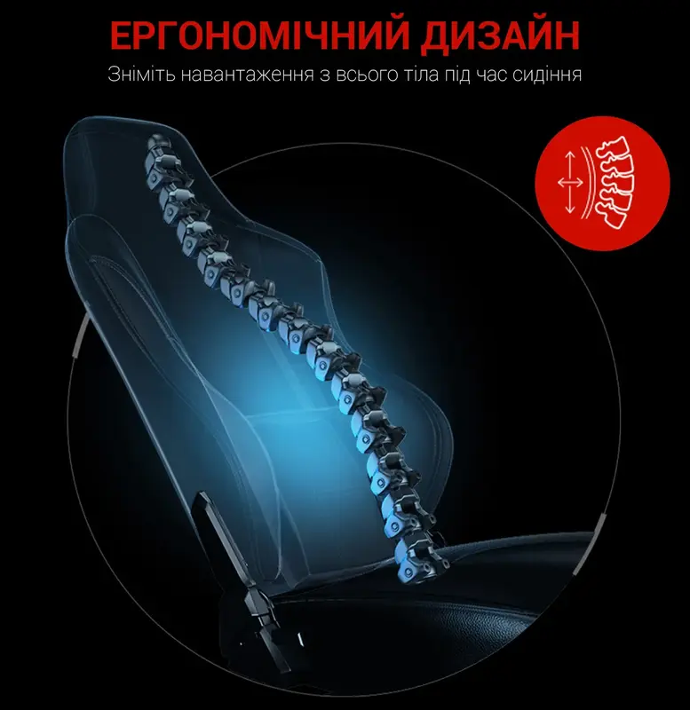Игровое кресло Anda Seat Luna Size L Black/Red PVC (AD18-48-BR-PV) фото