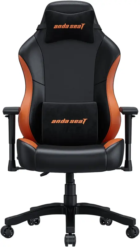 Ігрове крісло Anda Seat Luna Size L Black/Orange PVC (AD18-48-BR-PV) - фото - №0