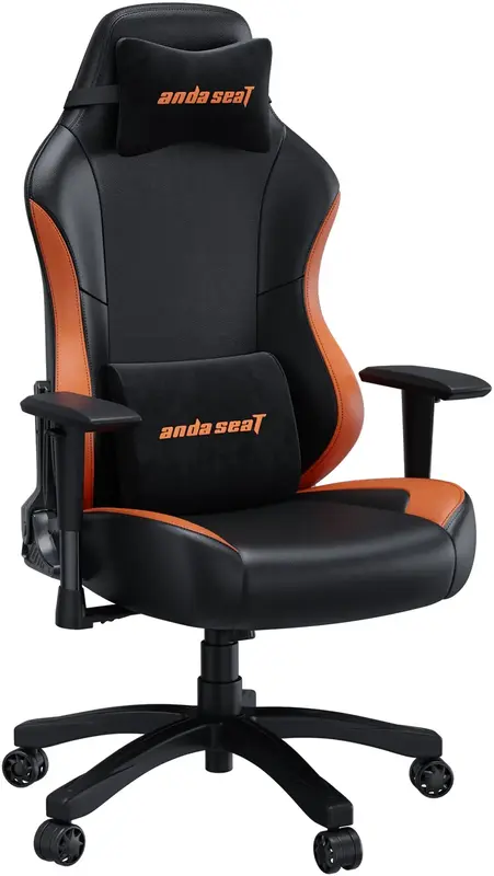 Ігрове крісло Anda Seat Luna Size L Black/Orange PVC (AD18-48-BR-PV) - фото - №3