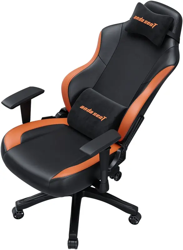 Ігрове крісло Anda Seat Luna Size L Black/Orange PVC (AD18-48-BR-PV) - фото - №5
