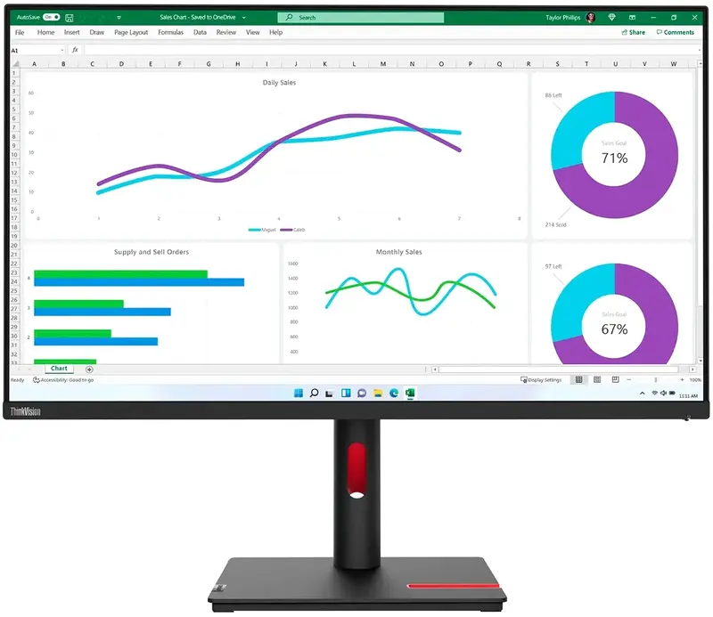 Монітор Lenovo 31.5" T32h-30 (63D3GAT1UA) - фото - №0