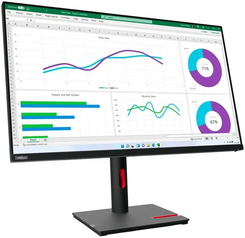 Монітор Lenovo 31.5" T32h-30 (63D3GAT1UA) - фото - №1